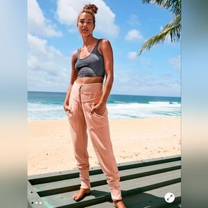 Free People FP Movement On The Road Jogger Pants Large Clay